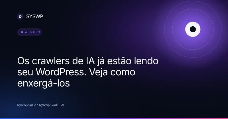 Crawlers de IA lendo um site WordPress